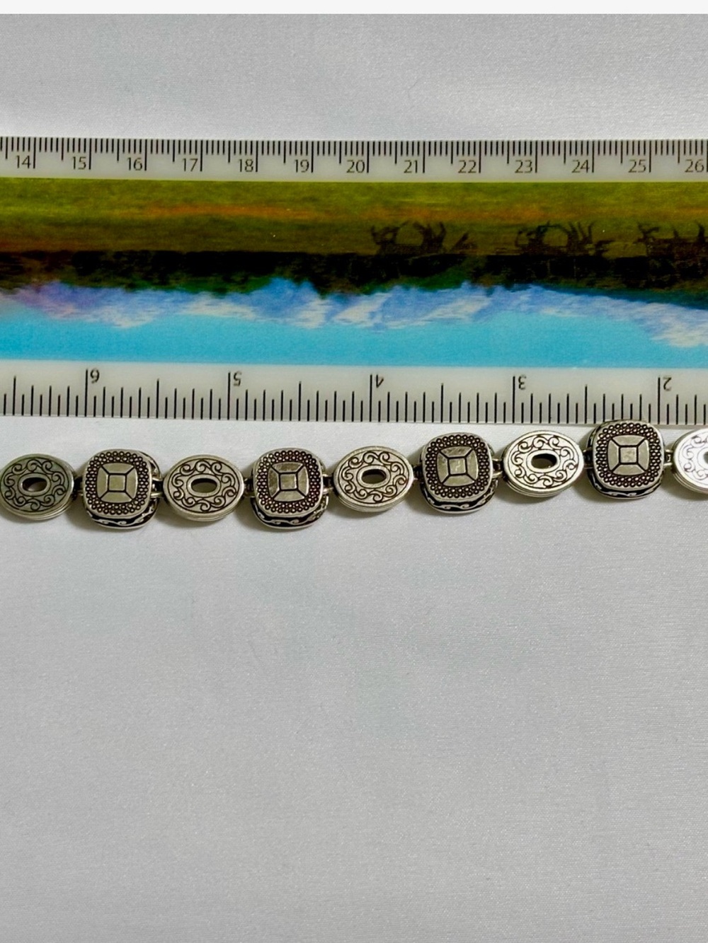 Brighton Venus Rising Grey Crystal Silver Plated Link Bracelet - Picture 5 of 6